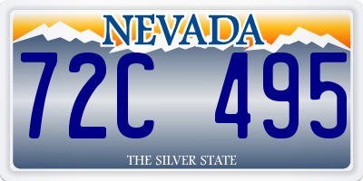 NV license plate 72C495