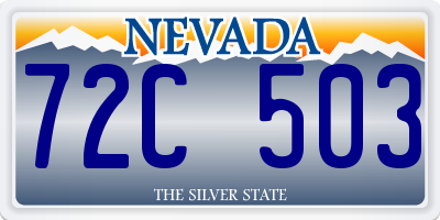 NV license plate 72C503