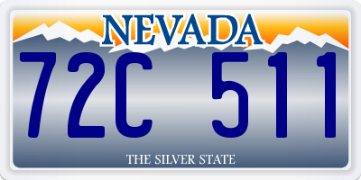 NV license plate 72C511