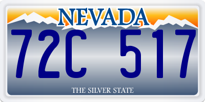 NV license plate 72C517