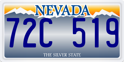 NV license plate 72C519