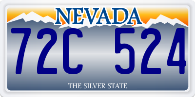NV license plate 72C524