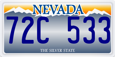 NV license plate 72C533