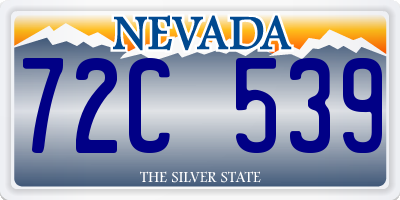 NV license plate 72C539