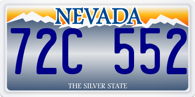 NV license plate 72C552