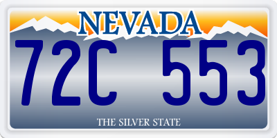 NV license plate 72C553