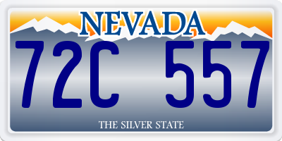 NV license plate 72C557