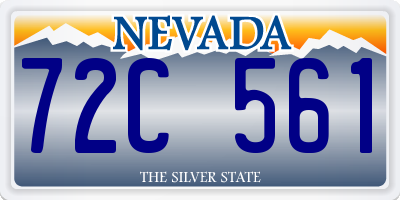 NV license plate 72C561