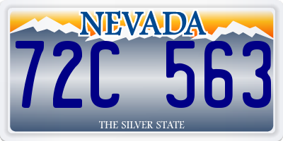 NV license plate 72C563