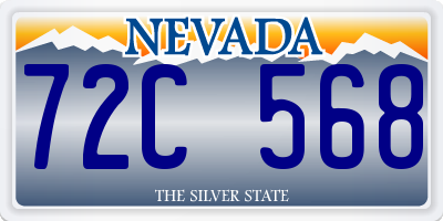 NV license plate 72C568