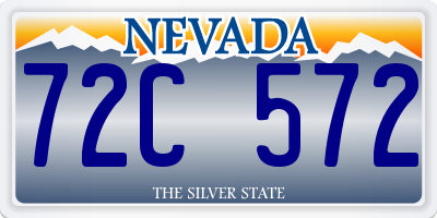 NV license plate 72C572