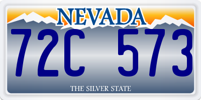 NV license plate 72C573