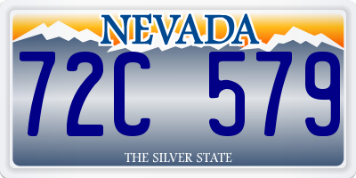 NV license plate 72C579