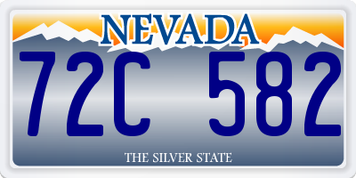 NV license plate 72C582