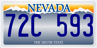 NV license plate 72C593