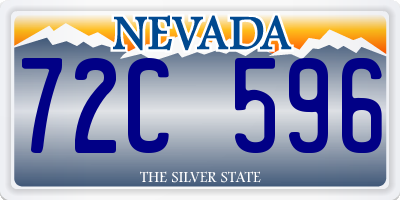 NV license plate 72C596