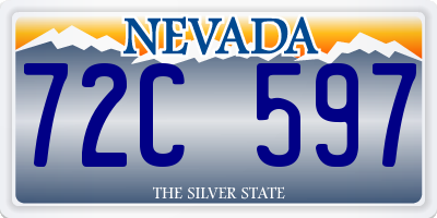 NV license plate 72C597