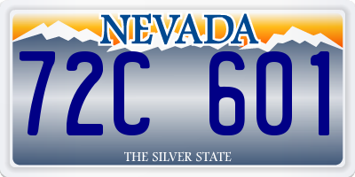 NV license plate 72C601