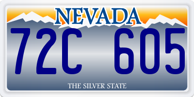 NV license plate 72C605