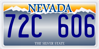 NV license plate 72C606