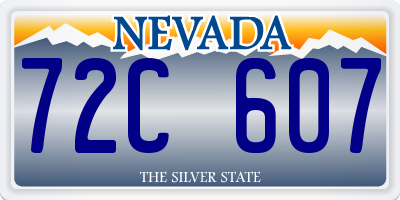 NV license plate 72C607