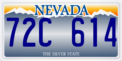 NV license plate 72C614