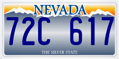 NV license plate 72C617