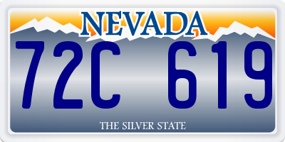 NV license plate 72C619
