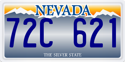 NV license plate 72C621