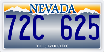 NV license plate 72C625