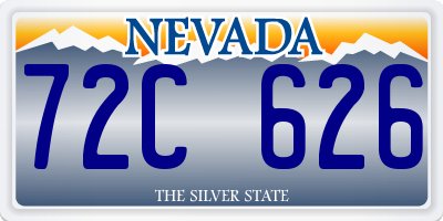 NV license plate 72C626
