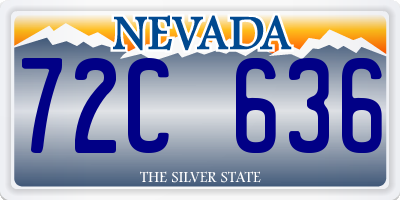 NV license plate 72C636