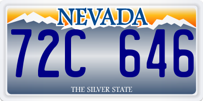 NV license plate 72C646