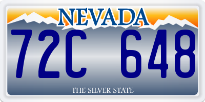 NV license plate 72C648