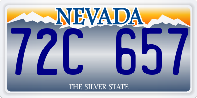NV license plate 72C657