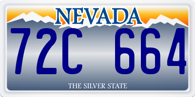 NV license plate 72C664