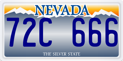 NV license plate 72C666