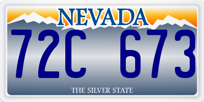 NV license plate 72C673