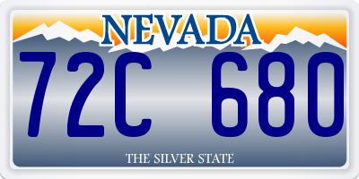 NV license plate 72C680