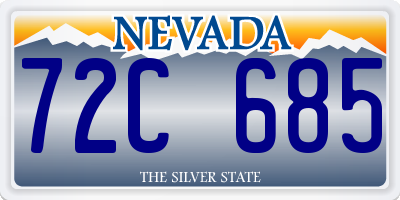 NV license plate 72C685