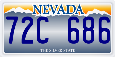 NV license plate 72C686