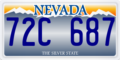 NV license plate 72C687
