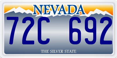 NV license plate 72C692