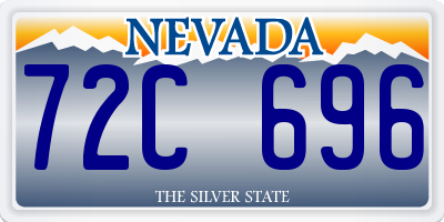 NV license plate 72C696