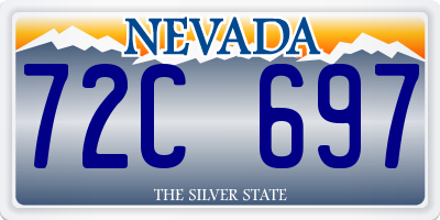 NV license plate 72C697