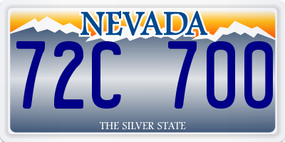 NV license plate 72C700