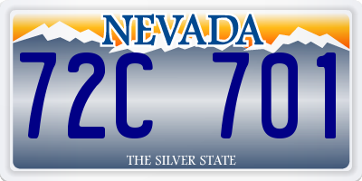 NV license plate 72C701