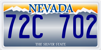 NV license plate 72C702