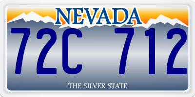 NV license plate 72C712