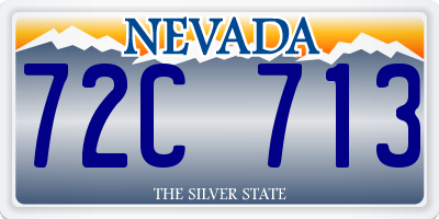 NV license plate 72C713
